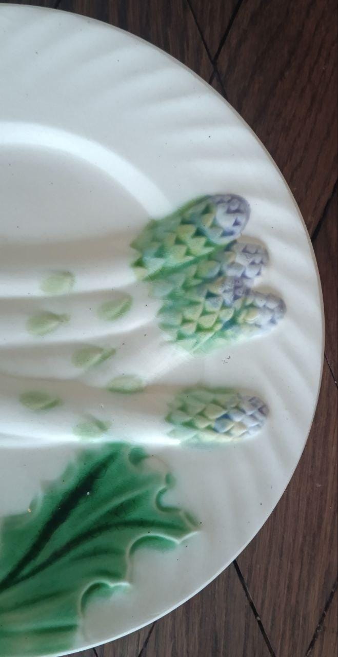 Salins 製ヴィンテージ アーティチョーク アスパラガス プレート