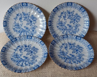 Vintage Porcelain Saucer Plate, Bavarian porcelain 1924 | 1940, Saucer China Blau Bavaria, Porcelain Blue Porcelain, Table Setting