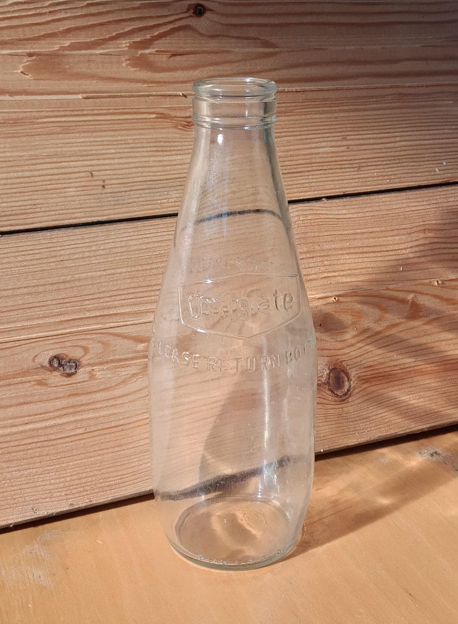 ヴィンテージ ユニゲート ミルクボトル 1960年代 – ガラス製乳製品
