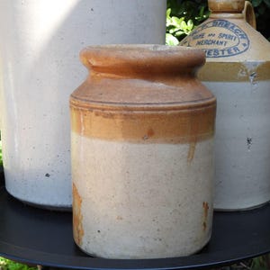 ヴィクトリア朝時代の陶器製保存容器 – 19世紀の塩釉水差し、イギリスの田舎の陶器、19世紀後半