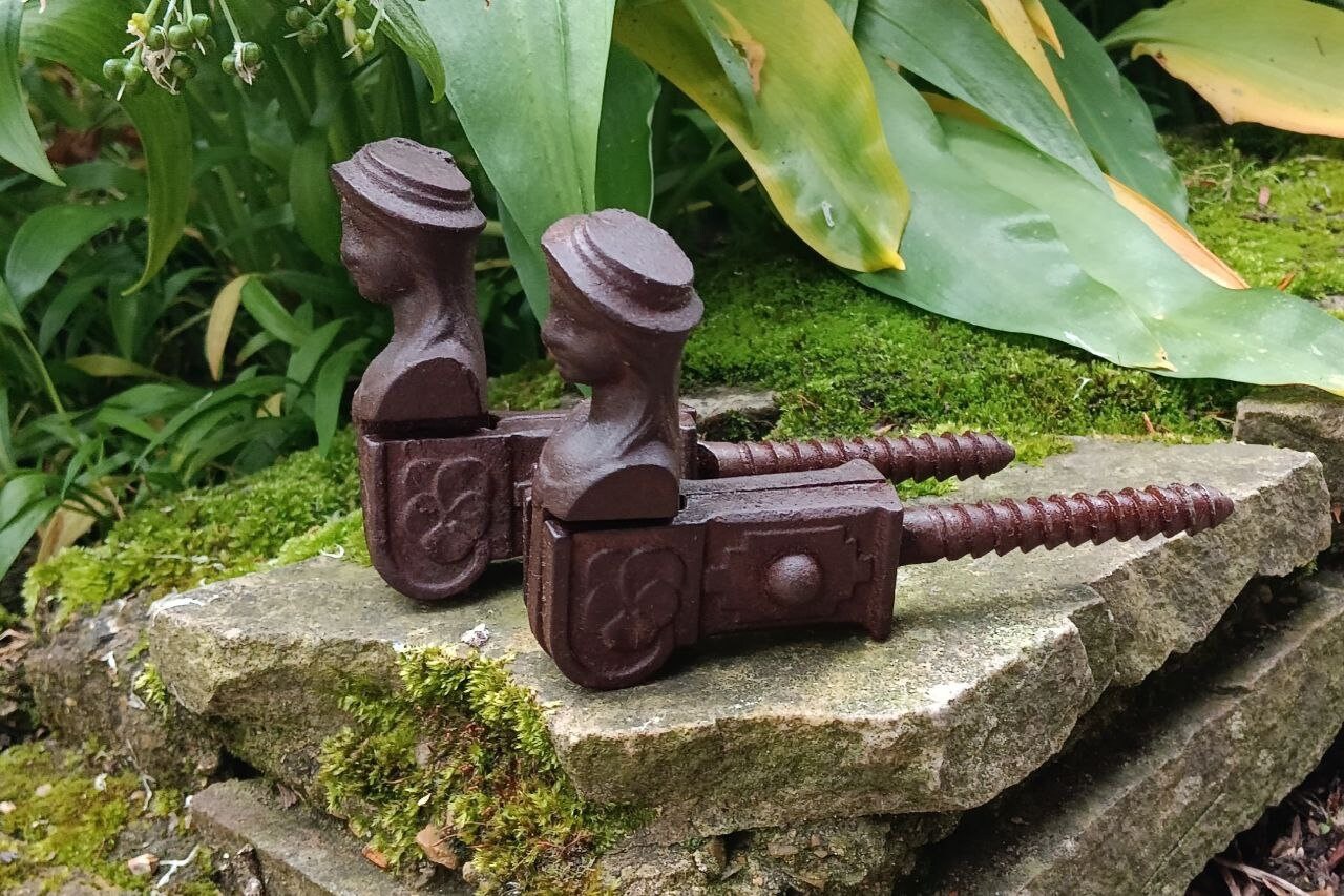 French Vintage Shutter Stopper, Antique Window Shutter Stoppers, Two