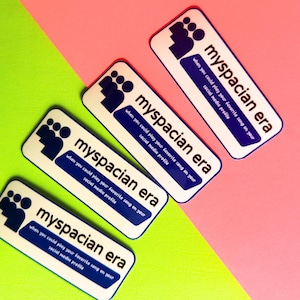 MySpace Y2K sticker, 2000s technology nostalgia gen x, millennial waterproof  sticker for kindle, laptop and hydroflask