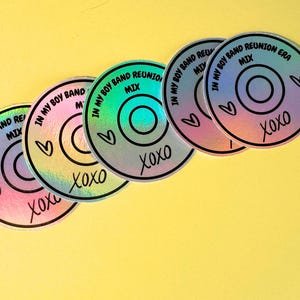 Y2K Boy Band Sticker: Millennials Nostalgia Holographic Vinyl, Waterproof