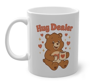 Tenderheart Bear Hug Dealer Mug: Care Bears Nostalgia, Cozy Coffee Cup