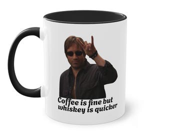 Hank Moody Coffee Mug - Whiskey Quote Two-Tone Mug, 11oz