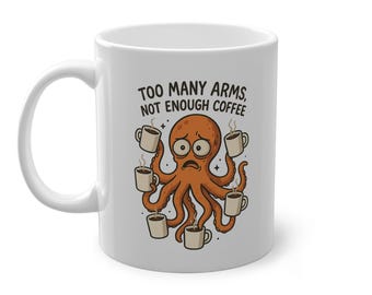 Funny Octopus Coffee Mug: Relatable Chaos Gremlin Gift, 11oz