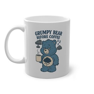 Grumpy Bear Kaffeetasse: Lustiger Bären Print - Stimmungsvolle Morgentasse
