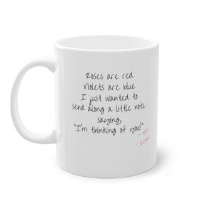 Mug personnalisé écrit à la main - Message personnalisé avec votre écriture manuscrite - Souvenir significatif pour vos proches, 11 oz