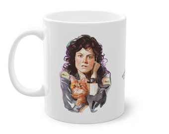 ALIEN Ellen Ripley Mug with Signature | Sci-Fi Movie Fan Gift | Unique Alien Merchandise | Perfect Gift for Alien Enthusiasts | 11oz