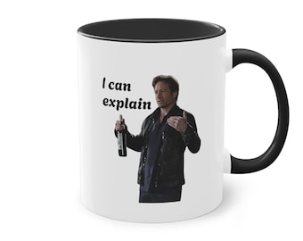I Can Explain - Funny Caught In The Act Two-Tone Coffee Mug, 11oz