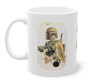 Boba Fett Ceramic Mug: Star Wars Bounty Hunter Emblem (11oz)