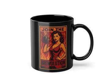 Retro Pop Art Kaffeetasse - Brauereidesign, 11oz