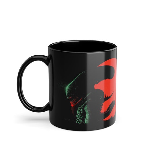 Alien Xenomorph Mug: Sci-fi Art Black Ceramic Coffee Cup (11oz) - Etsy
