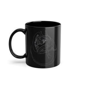 Tazza Alien Sketch - Fan Art di fantascienza, tazza ispirata al film Alien, tazza da caffè in ceramica nera, orrore spaziale, regalo Xenomorfo, tazza per amanti degli alieni, 11 once