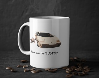 Wolf of Wall Street 'LUDES' Mug – DeLorean Crawl Humor Coffee Cup (11oz)