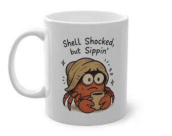 Funny Hermit Crab Coffee Mug: Anxious Introvert Gift