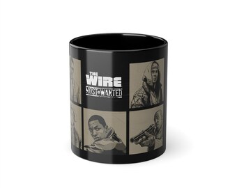 Most Wanted - Baltimore Streets Icons zwarte keramische koffiemok, 11oz