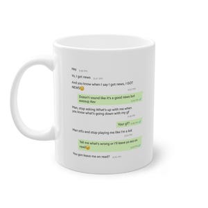 Tazza personalizzata per chat WhatsApp: tazza da caffè in ceramica personalizzata (11 oz)