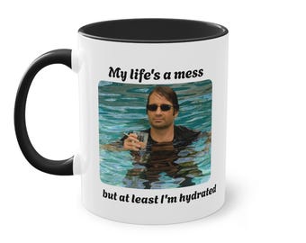 Sarcastic "Life's A Mess" Coffee Mug - Two-Tone 11oz Ceramic