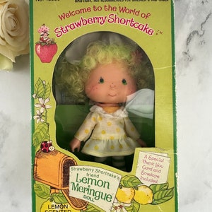 Vintage 1980 Strawberry Shortcake Puppe In Box. Rare- Zitronen-Baiser. Neu In Box.