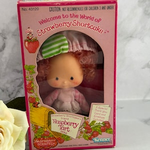 Vintage 1980 Strawberry Shortcake Puppe In Box. Himbeer Tarte- Rare.New In Box.