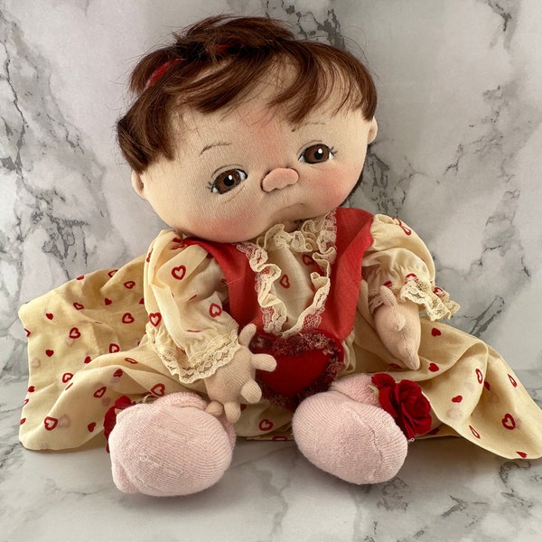 Jan Shackelford Ooak Handmade Soft Sculpture Doll. Rare and Vintage.