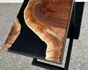 bedside table, coffee table, epoxy dining table, epoxy table, round coffee table, table, table top, wood coffee table,