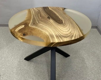 coffee table decor, epoxy, epoxy resin table, epoxy table, resin, round, round  table, small coffee table, walnut coffee, wood, table