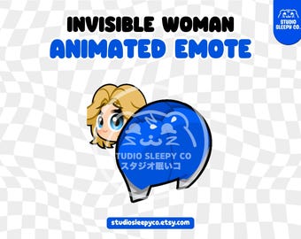 Invisible Woman Twerking Emote for Twitch, Discord, YouTube (Digital Download)