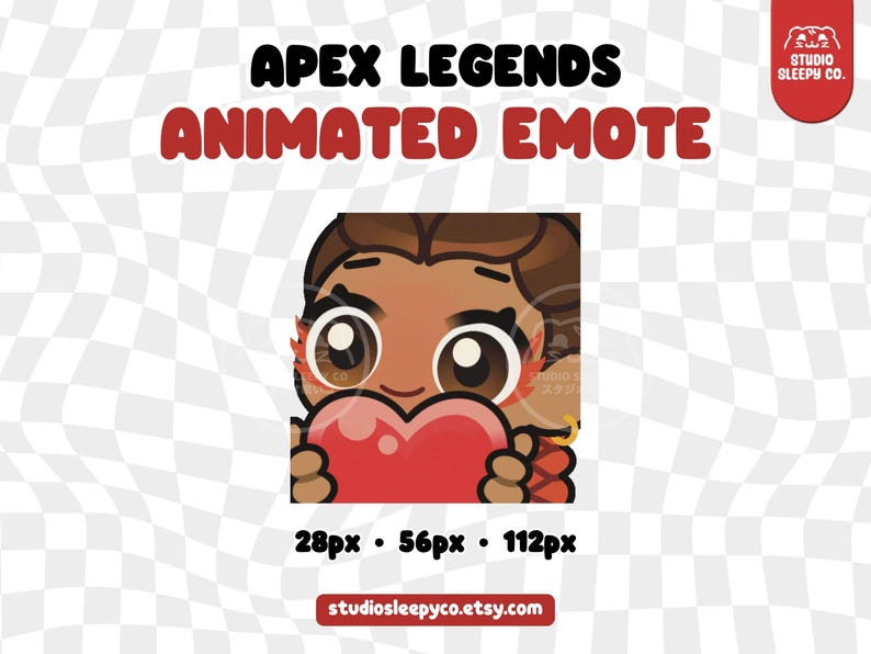 Animerad Loba Heart-emote: Apex Legends Twitch/Discord (digital nedladdning) bild 1