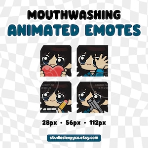 GEANIMEERDE Anya Mouthwashing-emotes voor Discord, Twitch, Kick, Youtube en Streaming