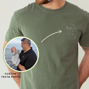 Custom Photo Shirt For Dad, Personalized Dad Portrait Tee, Father&#39;s Day Gift 2025, Memorial Shirt, Family Photo Shirt, Best Dad Ever Gift