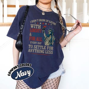 Freiheit und Gerechtigkeit für alle Shirt, 4. Juli Shirt, Freiheitsstatue T-Shirt, American Pride Shirt, USA Unabhängigkeitstag Shirt