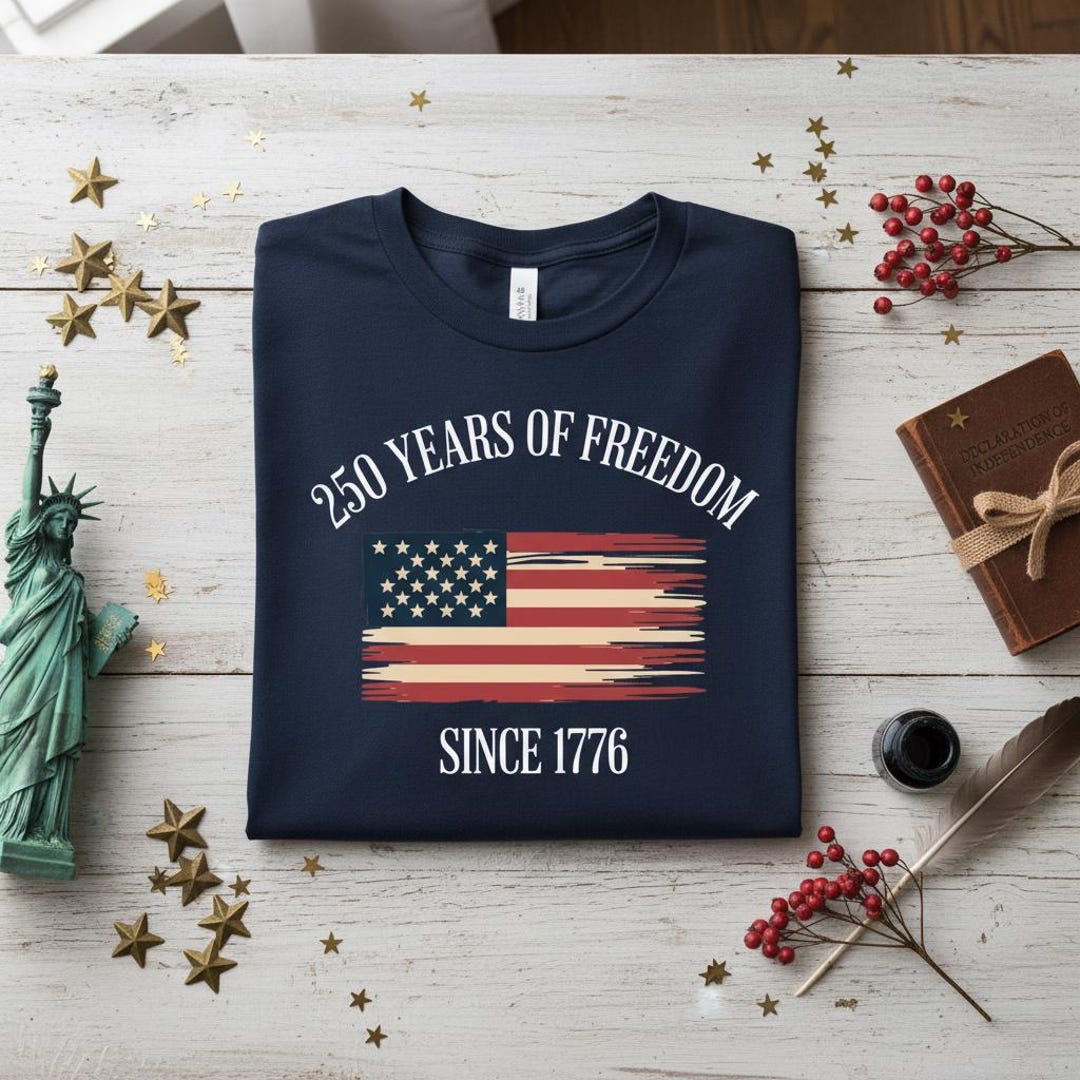 America 250th Anniversary Shirt, 250 Years of Freedom Since 1776 T ...