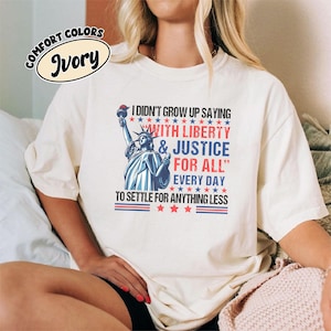 Vaterländisches Hemd, Freiheit und Gerechtigkeit für alle Hemd, 4. Juli Hemd, Freiheitsstatue T-Shirt, amerikanischer Stolz Hemd, Unabhängigkeitstag der USA