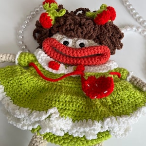 Gestrickte Tasche für Handy,Häkeln Crossbody Tasche,Strick Tasche,Handytasche,ein einzigartiges Geschenk für ein Mädchen,Tasche in Form einer Puppe,Überraschungsgeschenk