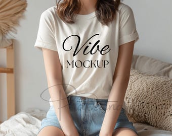 White T-Shirt Mockup: Minimalist Clothing Display (JPEG Download)