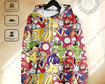 Mario Hoodie: Video Game Sweatshirt, Retro Gaming Party
