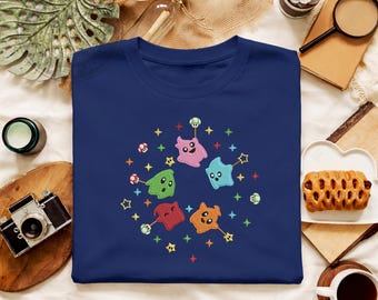 Luma Embroidered T-shirt Galaxy Star Baseball Cap Classic Retro Gaming Streetwear