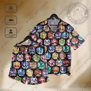 Dungeon Dog Class Hawaiian Shirt Dice Set Tabletop Games Shirt Gifts
