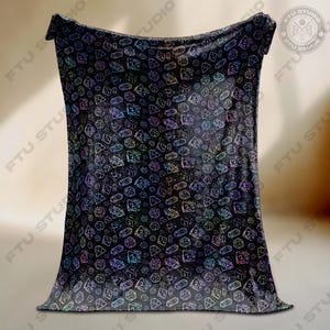 Galaxy Dice Blanket Funny Dice Dungeon Master DD Collection Dice Gifts