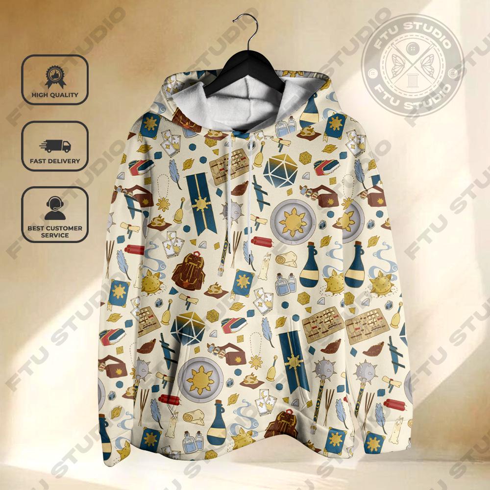 Discover Cleric Equipment Hoodie 3D Hoodie Dungeons & Dragons Fantasy Game Apparel