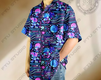 Hedgehog Electronic Hawaiian Shirt Collection Fantasy Video Game Gifts