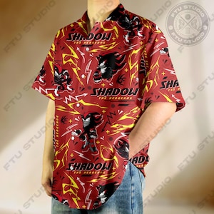 Shadow the Hedgehog Hawaiian Shirt - Etsy