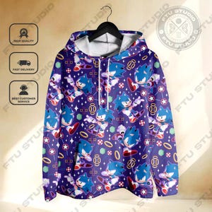 Sonic the Hedgehog Hoodie: Sega Game Character Sweatshirt