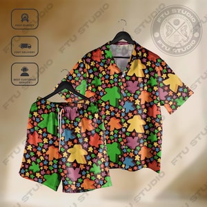 Meeple Game Camicia hawaiana Gioco fantasy Giochi da tavolo per feste Regali