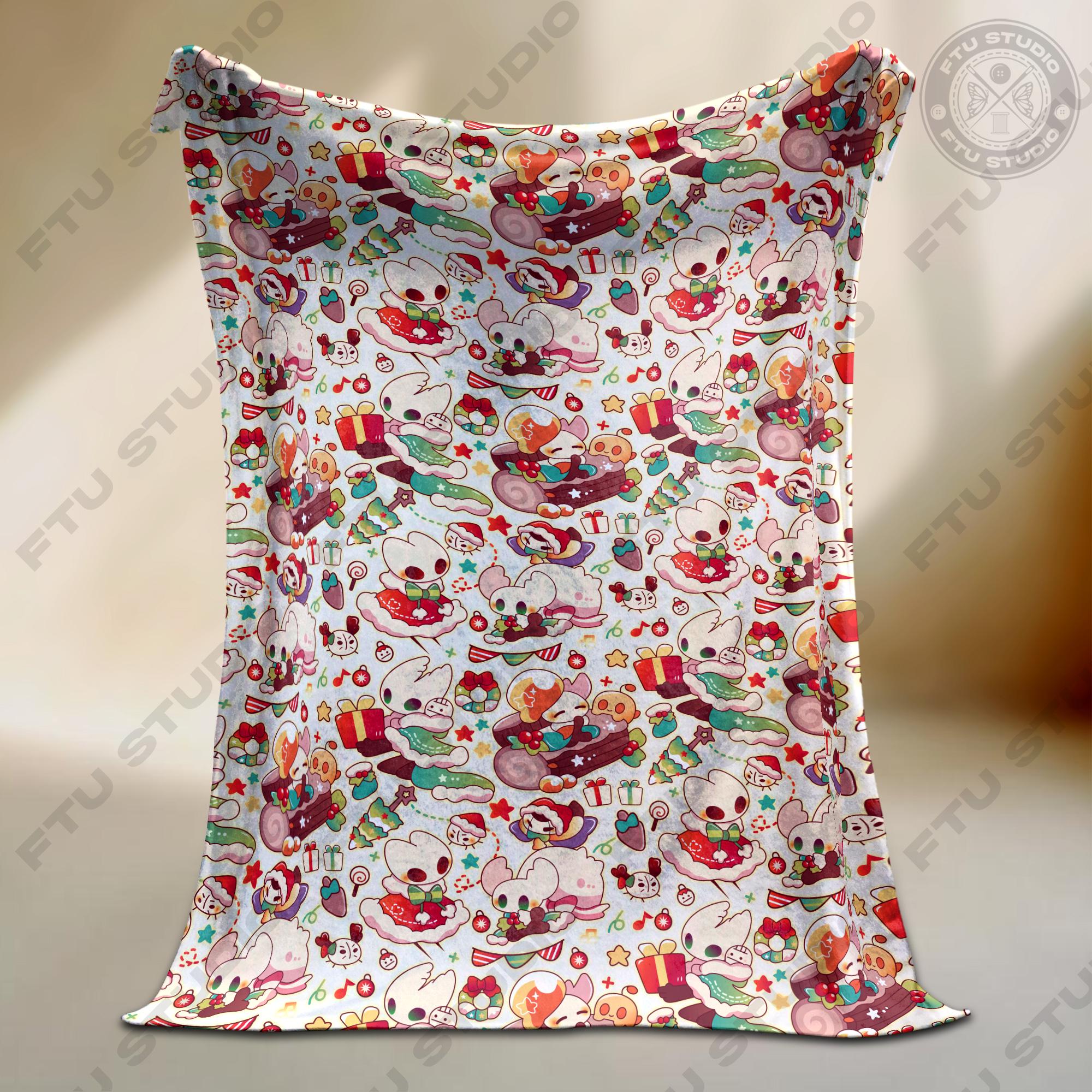 Discover Silksong Christmas Blanket, Cozy Hornet Holiday Gaming Blanket, Video Game Gift