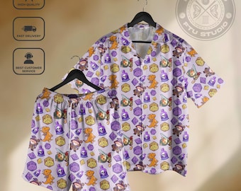 Dice 20 Colorful Hawaiian Shirt, Dungeon Master Fantasy, DD Gaming Shirt Gifts