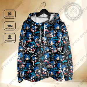Hedgehog Streetwear Hoodie Sweatshirt Funny Hoodie Game Collection