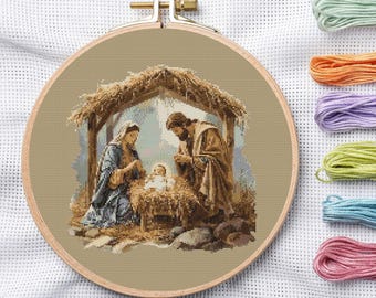 Nativity Cross Stitch Pattern PDF